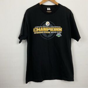 Pittsburgh Steelers AFC Champions Short Sleeve T Shirt Size Large